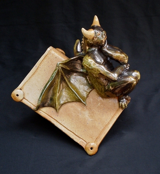 ceramic stoneware gargoyle