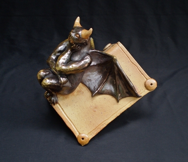 ceramic stoneware gargoyle
